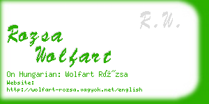 rozsa wolfart business card